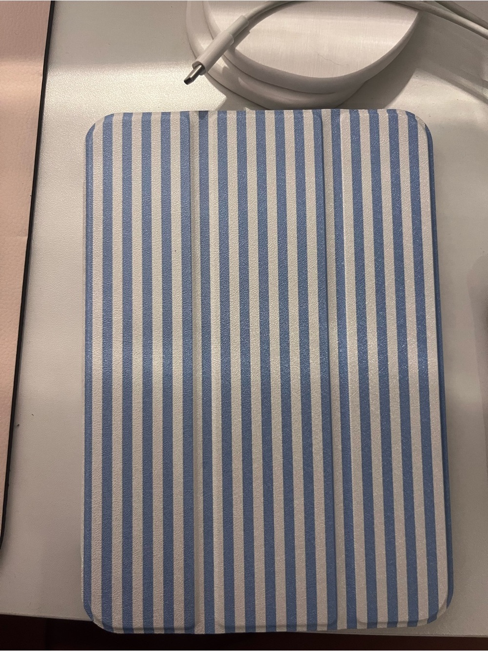 Blue striped iPad mini 6th/7th gen case